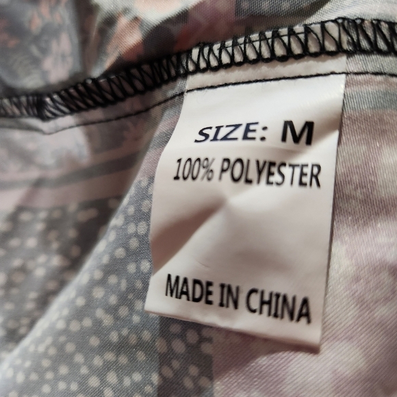 Dress Patchwork Bohemian Mini Dress Floral Adjustable spaghetti straps Size M - Picture 8 of 12